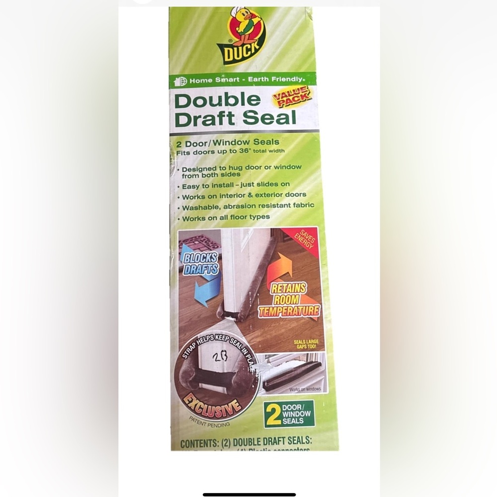 Duck Brand Dark Gray Foam Double Draft Door Seal, 2 Pack